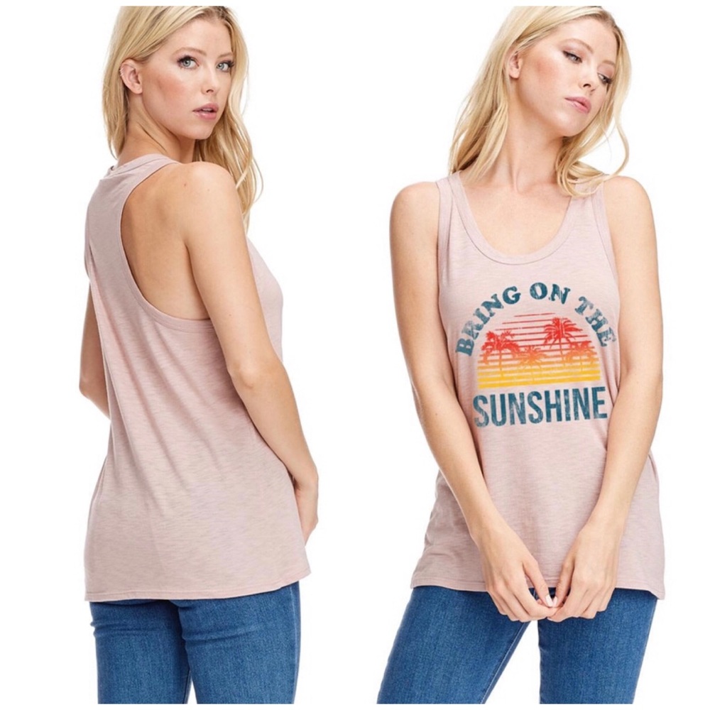 White Bring On The Sunshine Tank - Picture 4 of 6